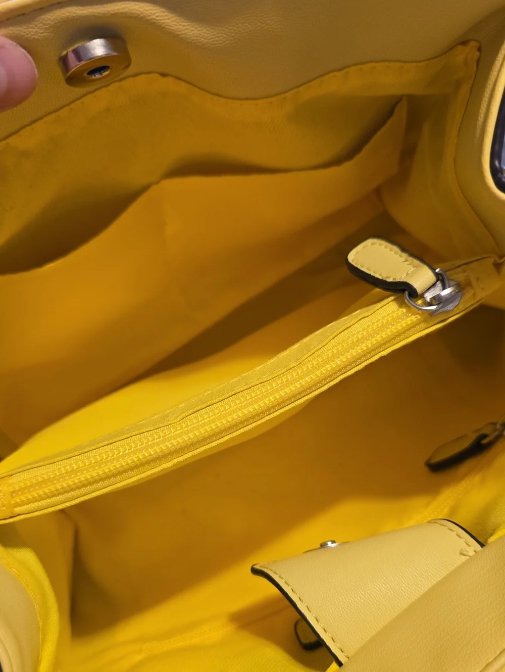 Adrienne Vittadini Bright Yellow Quilted Crossbody Bag